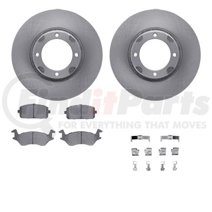 6512-76105 by DYNAMIC FRICTION COMPANY - Brake Rotor with 5000 Brake Pads and Hardware Kit