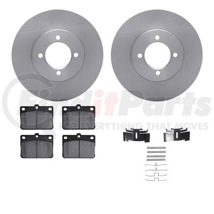 6512-76126 by DYNAMIC FRICTION COMPANY - Brake Rotor with 5000 Brake Pads and Hardware Kit