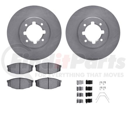 6512-76191 by DYNAMIC FRICTION COMPANY - Brake Rotor with 5000 Brake Pads and Hardware Kit