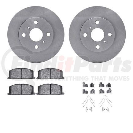 6512-76197 by DYNAMIC FRICTION COMPANY - Brake Rotor with 5000 Brake Pads and Hardware Kit