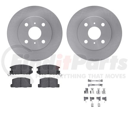 6512-76245 by DYNAMIC FRICTION COMPANY - Brake Rotor with 5000 Brake Pads and Hardware Kit