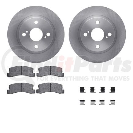 6512-76257 by DYNAMIC FRICTION COMPANY - Brake Rotor with 5000 Brake Pads and Hardware Kit