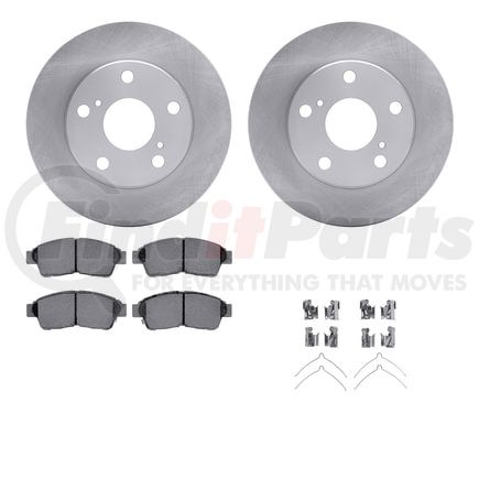 6512-76302 by DYNAMIC FRICTION COMPANY - Brake Rotor with 5000 Brake Pads and Hardware Kit