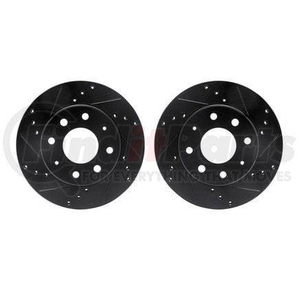 8002-72011 by DYNAMIC FRICTION COMPANY - Brake Rotors - Drilled & Slotted - Black