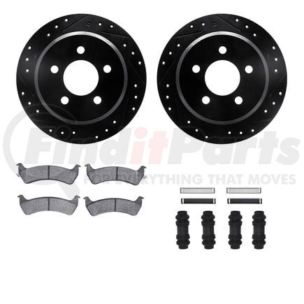 8212-42092 by DYNAMIC FRICTION COMPANY - Brake Rotor - Drilled & Slotted - Black- HD Brake Pad - Hardware