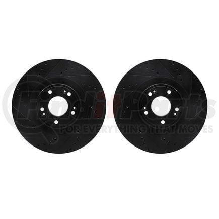 8002-03003 by DYNAMIC FRICTION COMPANY - Brake Rotors - Drilled & Slotted - Black