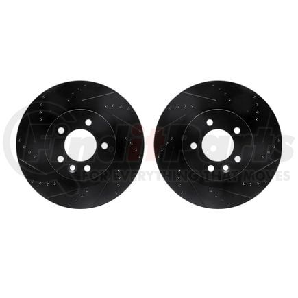 8002-11010 by DYNAMIC FRICTION COMPANY - Brake Rotors - Drilled & Slotted - Black