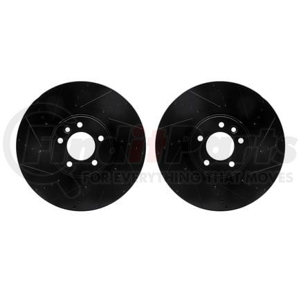 8002-11016 by DYNAMIC FRICTION COMPANY - Brake Rotors - Drilled & Slotted - Black