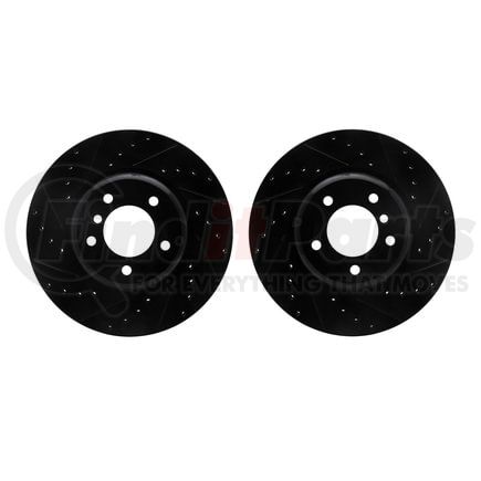 8002-31002 by DYNAMIC FRICTION COMPANY - Brake Rotors - Drilled & Slotted - Black