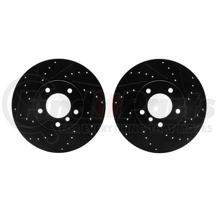 8002-31006 by DYNAMIC FRICTION COMPANY - Brake Rotors - Drilled & Slotted - Black