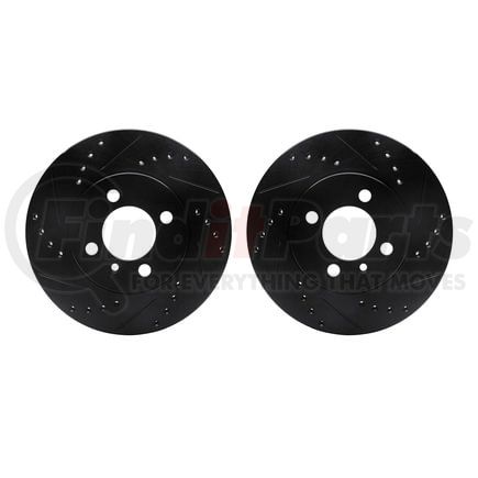 8002-31012 by DYNAMIC FRICTION COMPANY - Brake Rotors - Drilled & Slotted - Black