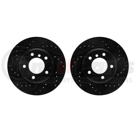 8002-31016 by DYNAMIC FRICTION COMPANY - Brake Rotors - Drilled & Slotted - Black