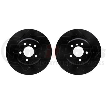 8002-31033 by DYNAMIC FRICTION COMPANY - Brake Rotors - Drilled & Slotted - Black