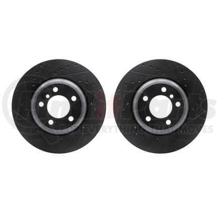 8002-31042 by DYNAMIC FRICTION COMPANY - Brake Rotors - Drilled & Slotted - Black