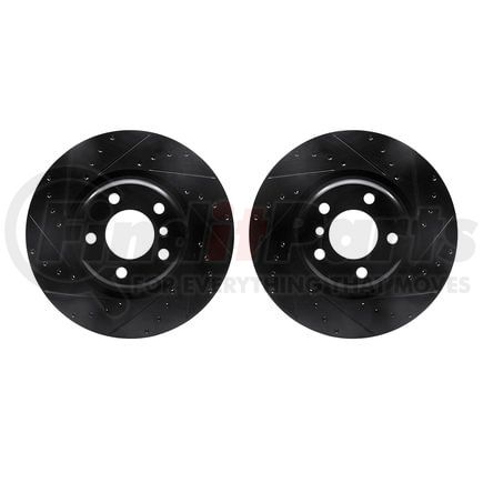 8002-31068 by DYNAMIC FRICTION COMPANY - Brake Rotors - Drilled & Slotted - Black