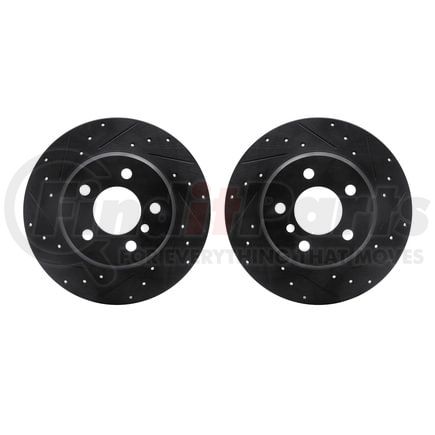 8002-31118 by DYNAMIC FRICTION COMPANY - Brake Rotors - Drilled & Slotted - Black