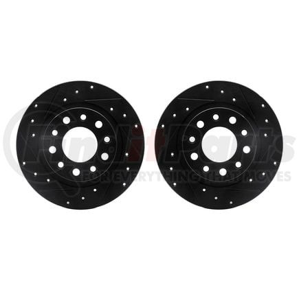 8002-40106 by DYNAMIC FRICTION COMPANY - Brake Rotors - Drilled & Slotted - Black
