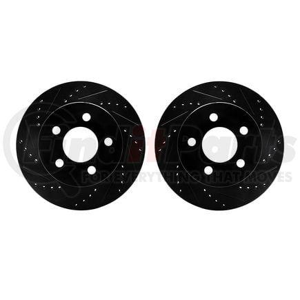 8002-42012 by DYNAMIC FRICTION COMPANY - Brake Rotors - Drilled & Slotted - Black