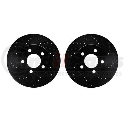 8002-42019 by DYNAMIC FRICTION COMPANY - Brake Rotors - Drilled & Slotted - Black