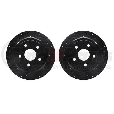 8002-42031 by DYNAMIC FRICTION COMPANY - Brake Rotors - Drilled & Slotted - Black