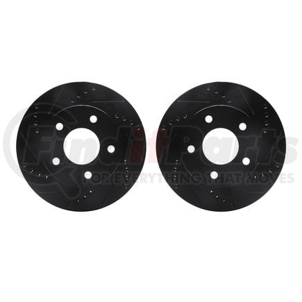 8002-45003 by DYNAMIC FRICTION COMPANY - Brake Rotors - Drilled & Slotted - Black