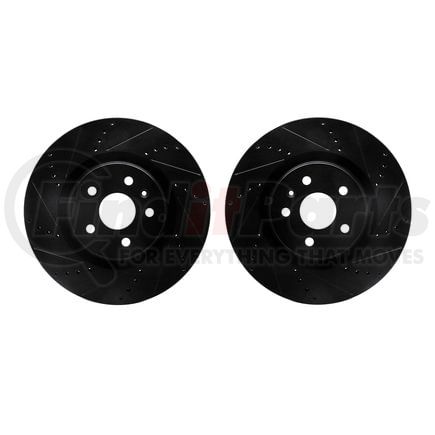 8002-45011 by DYNAMIC FRICTION COMPANY - Brake Rotors - Drilled & Slotted - Black