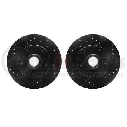 8002-47007 by DYNAMIC FRICTION COMPANY - Brake Rotors - Drilled & Slotted - Black