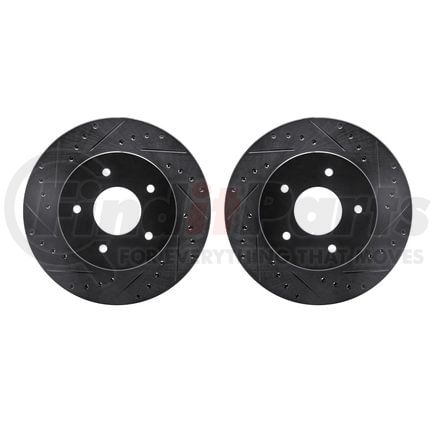 8002-47030 by DYNAMIC FRICTION COMPANY - Brake Rotors - Drilled & Slotted - Black