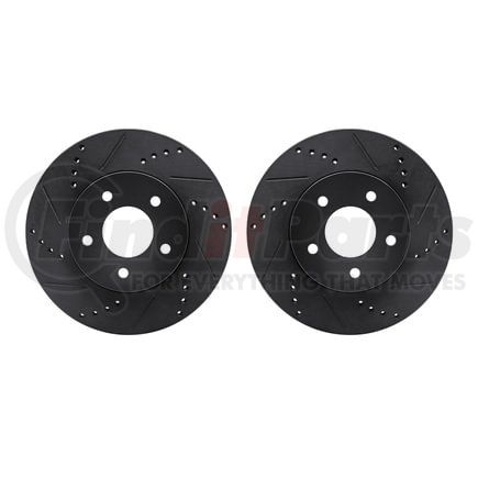 8002-47036 by DYNAMIC FRICTION COMPANY - Brake Rotors - Drilled & Slotted - Black