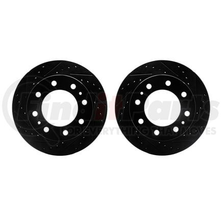 8002-48012 by DYNAMIC FRICTION COMPANY - Brake Rotors - Drilled & Slotted - Black