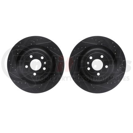 8002-54080 by DYNAMIC FRICTION COMPANY - Brake Rotors - Drilled & Slotted - Black