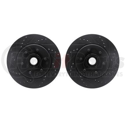 8002-54089 by DYNAMIC FRICTION COMPANY - Brake Rotors - Drilled & Slotted - Black