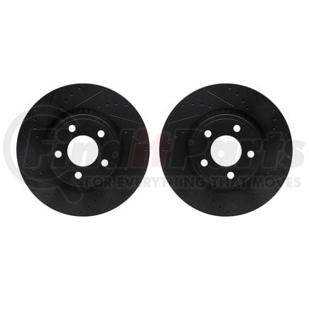 8002-54159 by DYNAMIC FRICTION COMPANY - Brake Rotors - Drilled & Slotted - Black