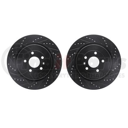 8002-54211 by DYNAMIC FRICTION COMPANY - Brake Rotors - Drilled & Slotted - Black