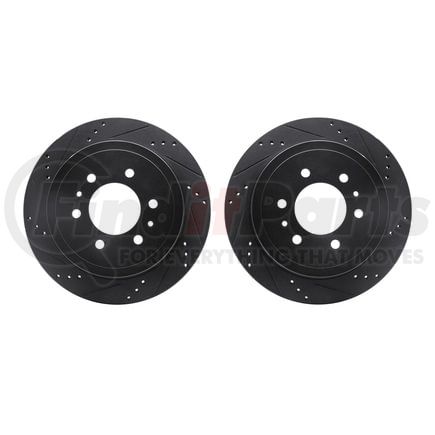 8002-54215 by DYNAMIC FRICTION COMPANY - Brake Rotors - Drilled & Slotted - Black