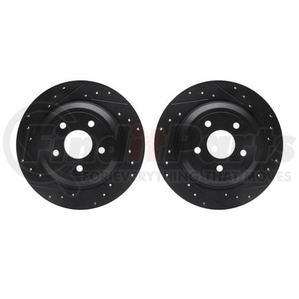 8002-54230 by DYNAMIC FRICTION COMPANY - Brake Rotors - Drilled & Slotted - Black