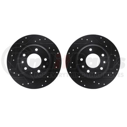 8002-54232 by DYNAMIC FRICTION COMPANY - Brake Rotors - Drilled & Slotted - Black