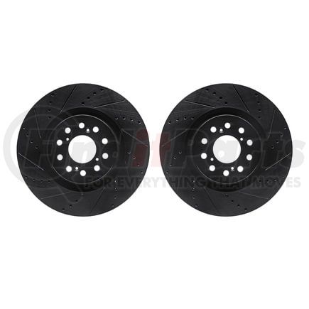 8002-59032 by DYNAMIC FRICTION COMPANY - Brake Rotors - Drilled & Slotted - Black