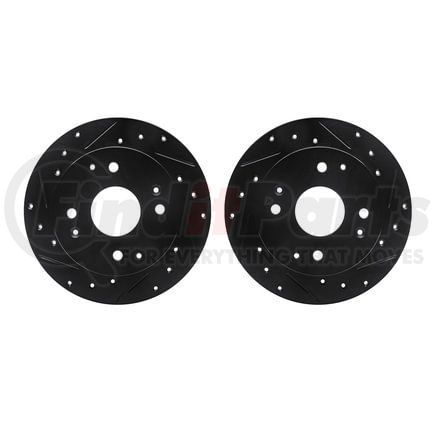 8002-59043 by DYNAMIC FRICTION COMPANY - Brake Rotors - Drilled & Slotted - Black