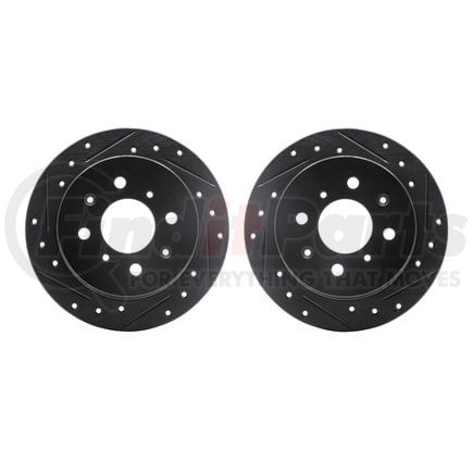 8002-59047 by DYNAMIC FRICTION COMPANY - Brake Rotors - Drilled & Slotted - Black