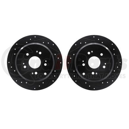 8002-59053 by DYNAMIC FRICTION COMPANY - Brake Rotors - Drilled & Slotted - Black