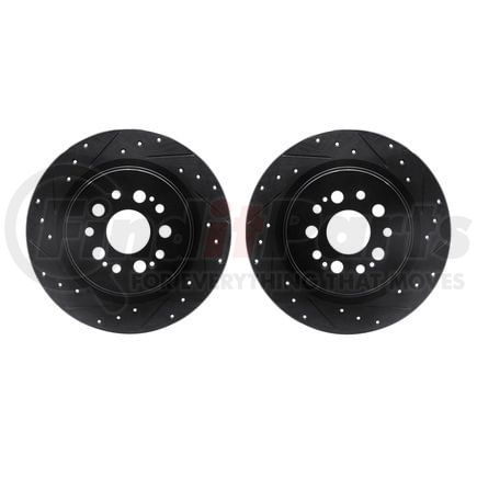 8002-59054 by DYNAMIC FRICTION COMPANY - Brake Rotors - Drilled & Slotted - Black