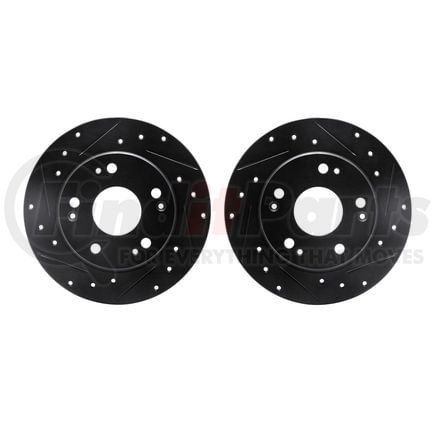 8002-59055 by DYNAMIC FRICTION COMPANY - Brake Rotors - Drilled & Slotted - Black