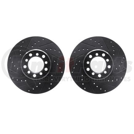 8002-63016 by DYNAMIC FRICTION COMPANY - Brake Rotors - Drilled & Slotted - Black