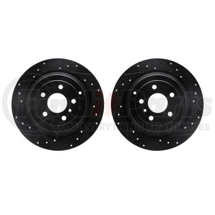 8002-63133 by DYNAMIC FRICTION COMPANY - Brake Rotors - Drilled & Slotted - Black