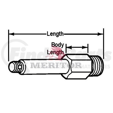 1746E57 by MERITOR - Dowel Pin - Meritor Genuine Axle Hardware - Dowel