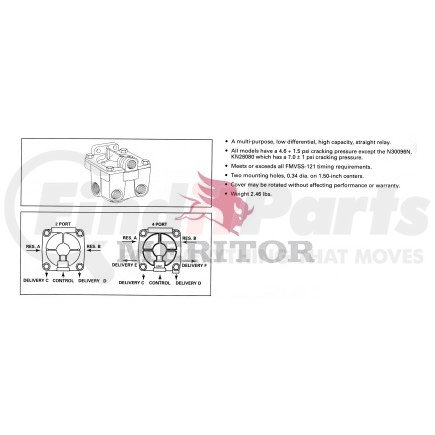 RKN28060 by MERITOR - AIR SYS - RELAY VALVE