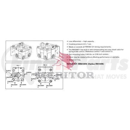 RKN28140 by MERITOR - AIR SYS - RELAY VALVE