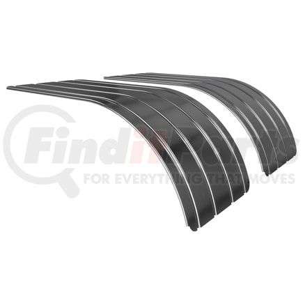 034-01320 by FLEET ENGINEERS - Half Tandem Fender Kit - 57 in. Ribbed, 18 Gauge Stainless Steel, 47.62 lbs, 22-24 in. Wheel