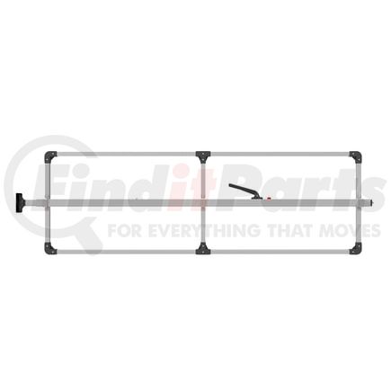 080-01216 by FLEET ENGINEERS - SL-30 Cargo Bar, 84-114, Articulating and F-track Ends, Attached 3 Crossmember Hoop, Mill Aluminum